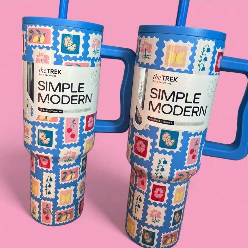 Simple Modern Blue Patterned Tumbler Whole Foods exclusive